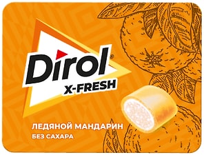 Изображение товара Жевательная резинка Dirol X-Fresh Ледяной мандарин 16г