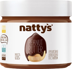Изображение товара Паста Nattus арахисовая с какао и медом 325г