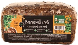 Изображение товара Хлеб Рижский хлеб Веганский с зеленой гречкой и семенами льна 300г