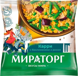 Изображение товара Смесь овощная Мираторг Карри с баклажанами и рисом замороженная 400г