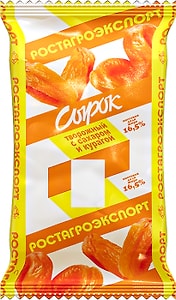 Изображение товара Сырок творожный РостАгроЭкспорт с сахаром и курагой 16.5% 90г