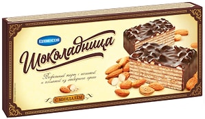 Изображение товара Вафельный торт Шоколадница с миндалем 230г