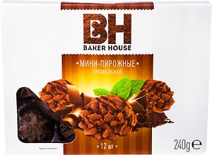 Изображение товара Мини-пирожные Baker House Трюфельные 12шт 240г