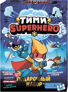 Изображение товара Подарочный набор Compliment Superhero с ароматом Тутти-Фрутти Шампунь 200мл + Пена для ванн 200мл + Расписание