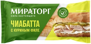 Изображение товара Чиабатта Мираторг с куриным филе 165г