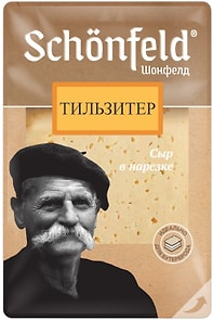 Изображение товара Сыр Schonfeld Тильзитер нарезка полутвердый 45% 125г