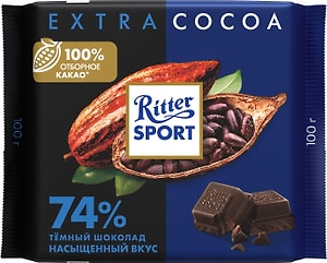 Изображение товара Шоколад Ritter Sport Темный с насыщенным вкусом из Перу 100г