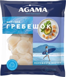 Изображение товара Морской гребешок Agama филе свежемороженый 250г