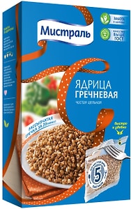 Изображение товара Крупа Мистраль Гречневая ядрица 5пак*80г