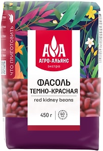 Изображение товара Фасоль Агро-Альянс темно-красная 450г