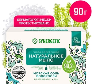 Изображение товара Мыло Synergetic Морская соль и водоросли 90г