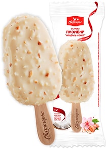 Изображение товара Мороженое Свитлогорье Пломбир Миндаль-кокос 12% 65г