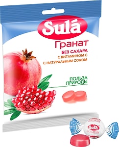 Изображение товара Карамель Sula Гранат без сахара 60г