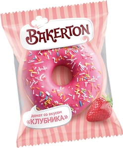 Изображение товара Донат Bakerton Клубника глазированный 58г