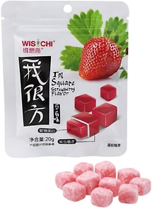 Изображение товара Конфеты жевательные Wischi кубики со вкусом клубники 20г