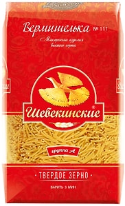Изображение товара Макароны Шебекинские №111 Вермишелька из твердых сортов пшеницы 450г