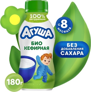 Изображение товара Продукт биокефирный Агуша 3.1% с 8 месяцев 180г