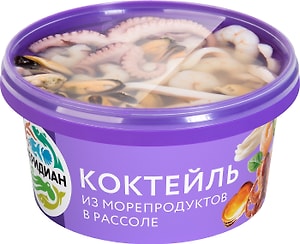 Изображение товара Коктейль из морепродуктов Меридиан в рассоле 430г