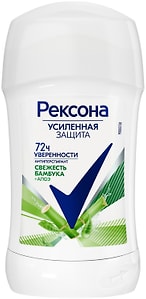 Изображение товара Антиперспирант-карандаш Рексона Свежесть бамбука и алоэ вера защищает 72 часа 40мл