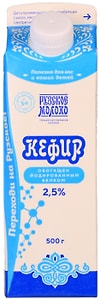 Изображение товара Кефир Рузский с йодированным белком 2.5% 500мл