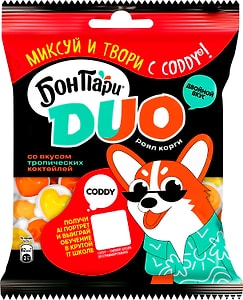 Изображение товара Мармелад Бон Пари Duo Роял корги со вкусом тропических коктейлей 100г