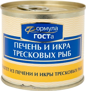 Изображение товара Паштет Формула Госта из печени и икры тресковых рыб 220г