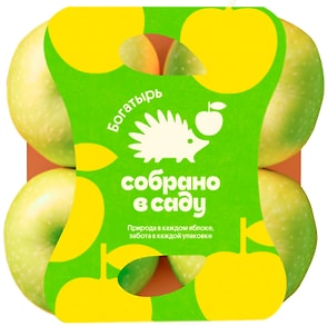 Изображение товара Яблоки Собрано в саду Богатырь 4шт