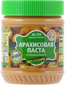 Изображение товара Паста арахисовая Азбука продуктов Экстра без сахара 340г
