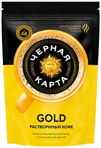 Изображение товара Кофе растворимый Черная Карта Gold 150г