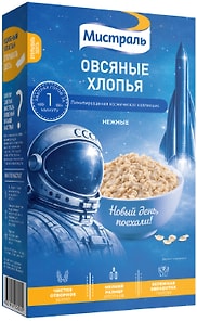 Изображение товара Хлопья Мистраль Овсяные Нежные 400г