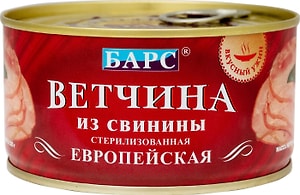 Изображение товара Ветчина БАРС Европейская из свинины 325г