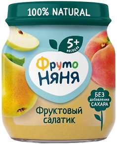 Изображение товара Пюре ФрутоНяня Фруктовый салатик 100г