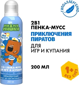 Изображение товара Пенка-мусс цветная Моя Прелесть Ми-ми-мишки Голубая 200мл