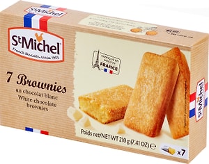 Изображение товара Пирожное St Michel Брауни с белым шоколадом 210г