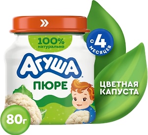 Изображение товара Пюре Агуша Цветная капуста 80г