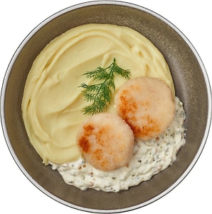 Изображение товара Фишкейки Шеф Перекресток с картофельным пюре и соусом тар-тар 280г