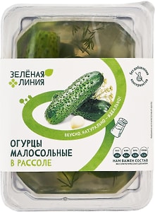 Изображение товара Огурцы Зеленая линия малосольные 500г