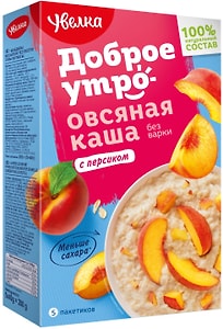 Изображение товара Каша Увелка Овсяная с персиком 5пак*40г