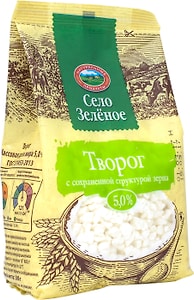 Творог Село Зеленое 5% 500г - купить с доставкой в Vprok.ru Перекрёсток ...