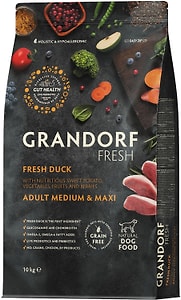 Изображение товара Сухой корм для собак Grandorf Fresh Dog Adult Med&Maxi Duck&Sweet Potato Свежее мясо утки с бататом 10кг