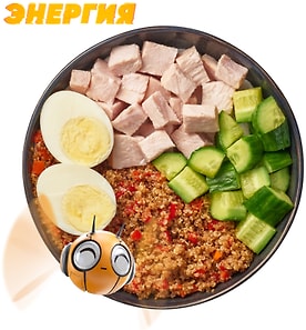 Изображение товара Боул Перекресток Select с индейкой су -вид яйцом и киноа 170г