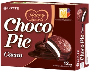 Изображение товара Печенье Lotte Choco Pie Cacao в глазури 12шт*28г