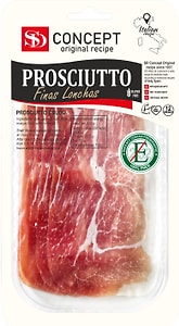 Изображение товара Продукт мясной Прошутто SD из свинины сыровяленый 50г