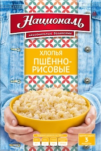 Изображение товара Хлопья Националь пшенно-рисовые 400г