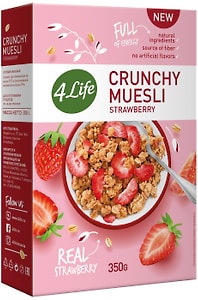 Изображение товара Мюсли 4Life с клубникой 350г