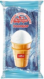 Изображение товара Мороженое Свитлогорье Пломбир со вкусом ваниль 105г
