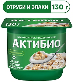 Изображение товара Био йогурт АКТИБИО Blactis с бифидобактериями отруби злаки 2.9% 130г