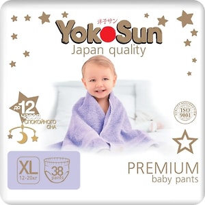 Изображение товара Подгузники-трусики YokoSun Premium XL 12-20кг 38шт
