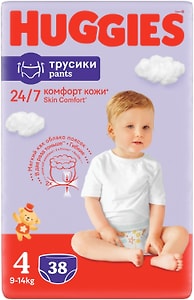 Изображение товара Подгузники трусики Huggies 4 9-14кг 38шт