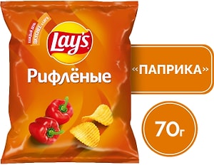 Изображение товара Чипсы Lays Рифленые Паприка 70г
